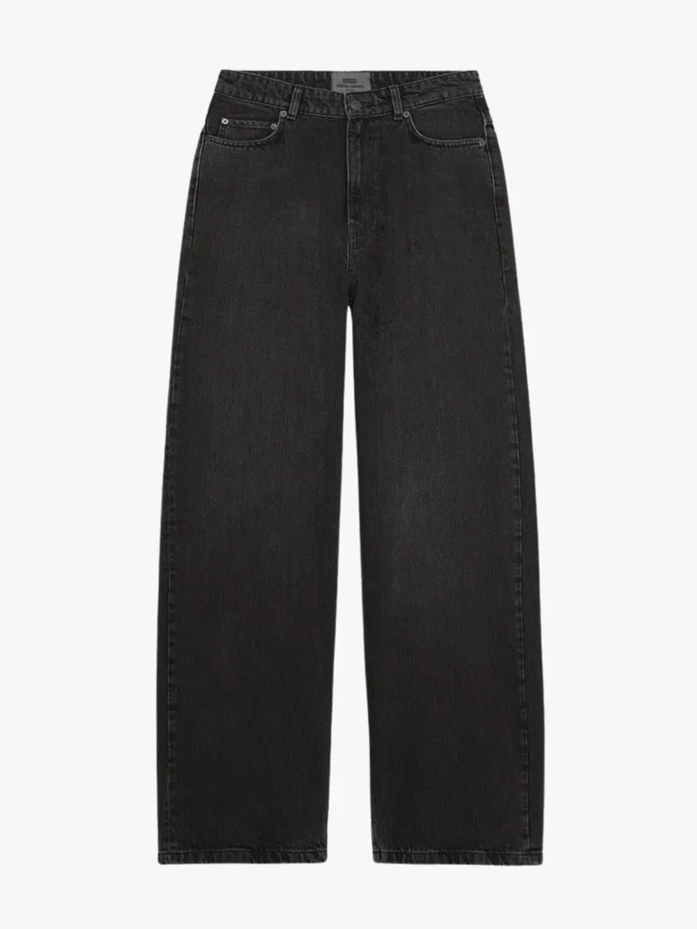 Zara Women's Black Washed Relaxed Jeans